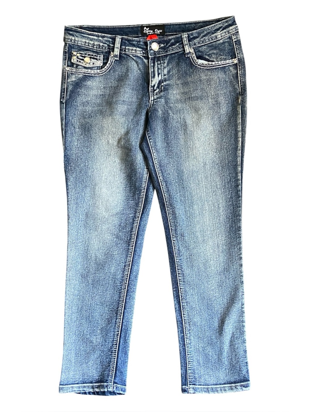 Eighty Eight | Y2K Rhinestone Bling Pocket Low Rise Jeans | Size 11